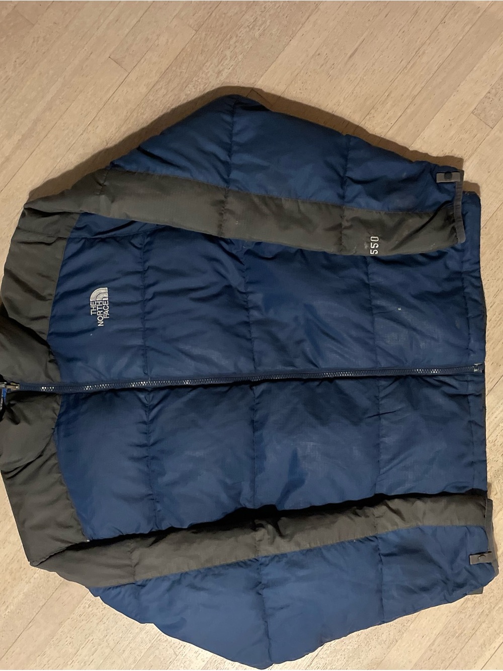 The North Face Men’s Navy and Gray Puffer Jacket